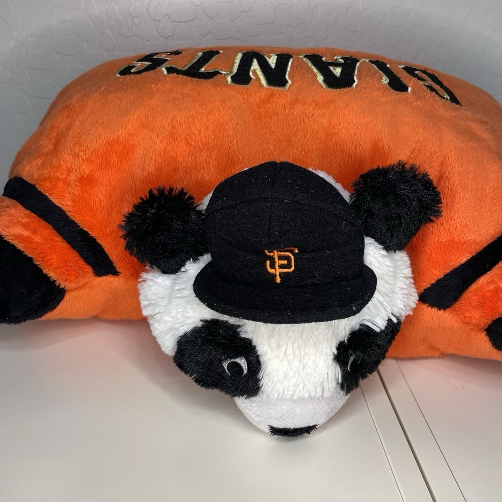 MLB SF San Francisco Giants Pillow Pets Panda Pillow Plush Soft Baseball Team